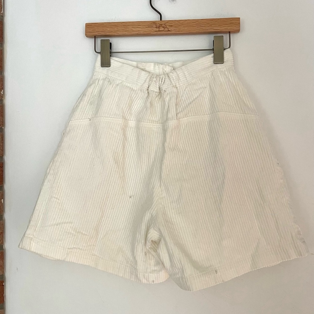 Rachel Comey Bandini Shorts off White Corduroy Pleated High Rise Size 2 Designer - Picture 2 of 7